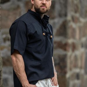 Rövid ujjú középkori ing Eric” – Fekete