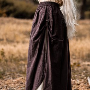 Középkori szoknya Elise Barna/Natúr