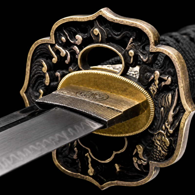 Tanto Kamogawa (Acél damaszkuszi Blu con Motivo Speciale)
