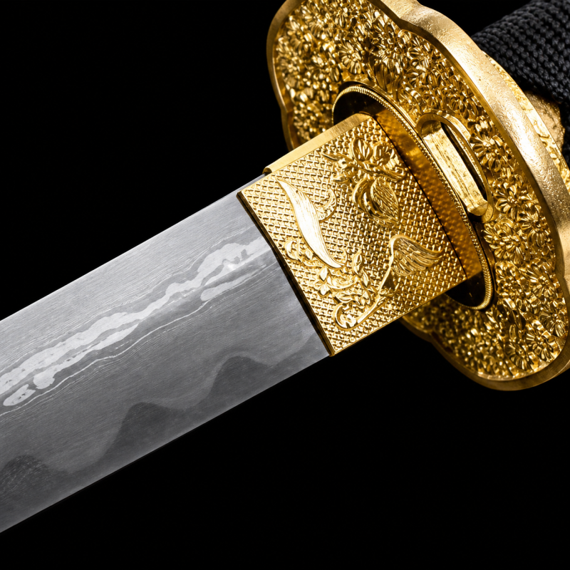 Tanto Tsuruga (Acél damaszkuszi con Hamon Autentico)