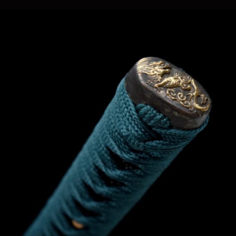 Aranyozott Damaszkuszi Acél Hagyományos Katana 5