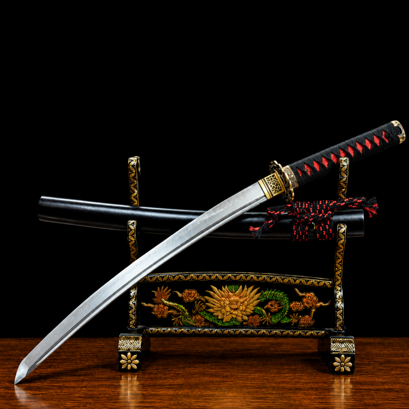 Wakizashi Kodachi Maizuru (Acél damaszkuszi)